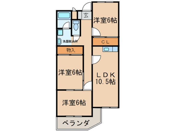 シャトーロイヤル南山の物件間取画像